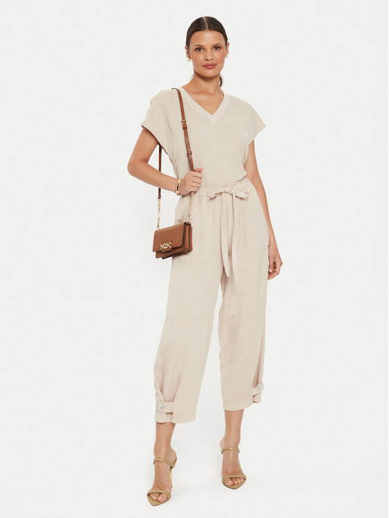 ViCOLO ViCOLO Bavlnené nohavice TB2085 Béžová Regular Fit
