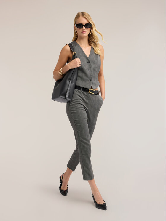 Motivi Motivi Koszula L033Q000097N0S3 Szary Slim Fit