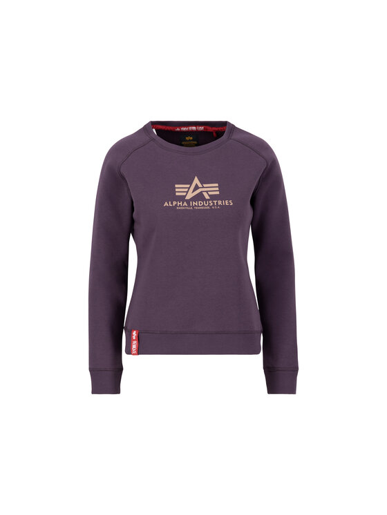 Alpha Industries Alpha Industries Bluza New Basic Sweatshirt Women Fioletowy Regular Fit