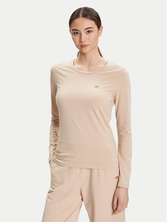 EA7 Emporio Armani EA7 Emporio Armani Bluse 7W000456 AF10373 U1046 Beige Slim Fit