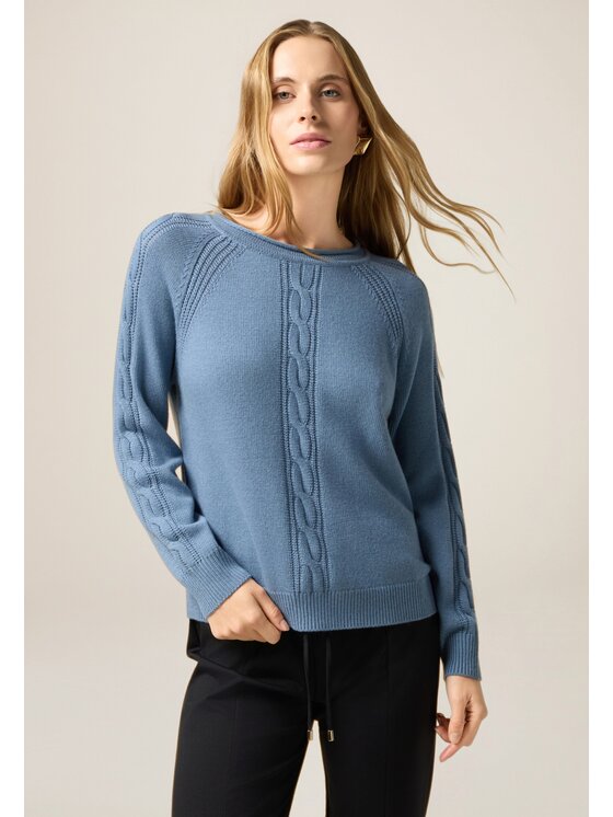 Oltre Oltre Sweter M320J005058N004 Turkusowy Regular Fit