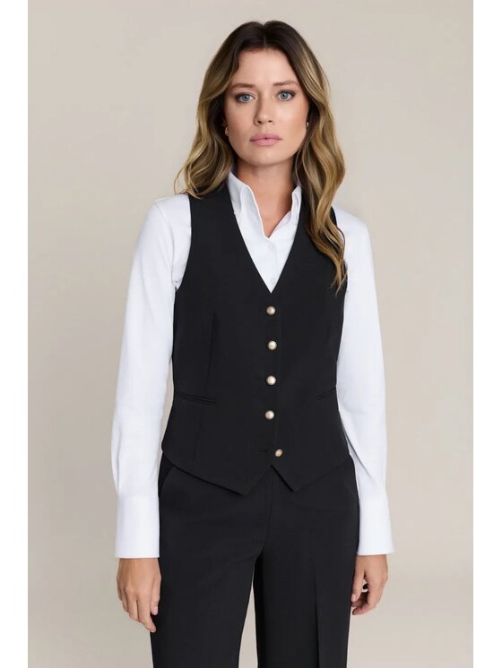 Lancerto Lancerto Kamizelka Antonella KA073126000012 Czarny Regular Fit