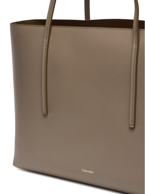 Calvin Klein Calvin Klein Torebka Foil Logo Tote W/Pouch LV04F3274G Beżowy