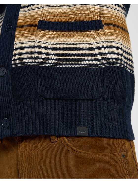 Lee Lee Maglione Frontier Cardigan Blu Regular Fit