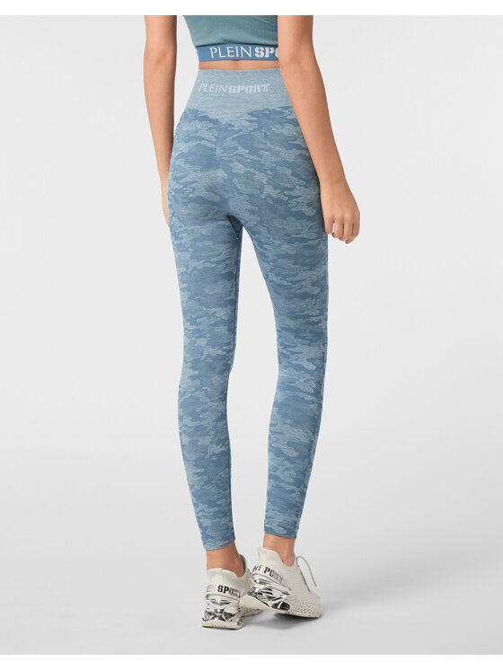 Plein Sport Plein Sport Legginsy 22157 Błękitny Active Fit