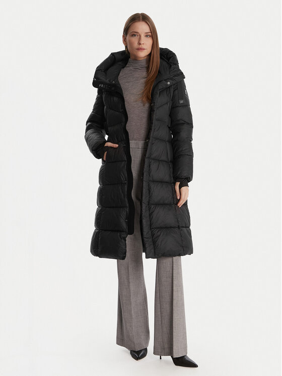 Fracomina Fracomina Ziemas mētelis FS25WC3001O42301 Melns Regular Fit