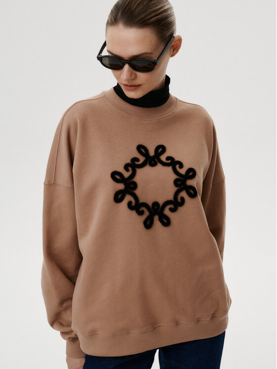 MARI PRETI MARI PRETI Felpa Onera Beige Oversize