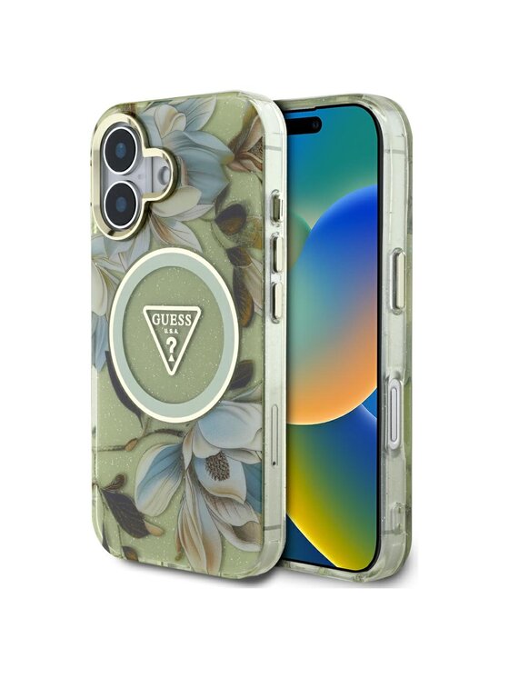Guess Guess Etui na telefon Apple iPhone 16 Zielony