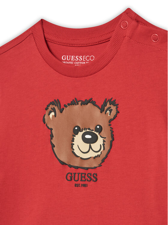 Guess Guess Tričko N5YI16 K8HM4 Červená Regular Fit