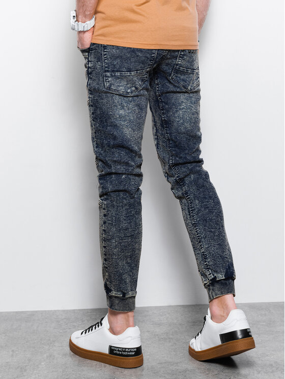 Ombre Ombre Jeansy OM-PADJ-0108 Modrá Jogger Fit