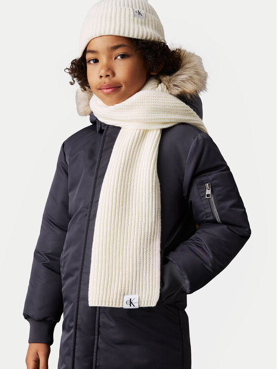 Calvin Klein Jeans Calvin Klein Jeans Set berretto e sciarpa IU0IU00638 Écru