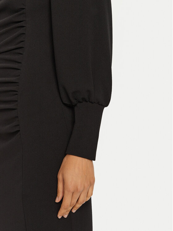 Haveone Haveone Kokteilinė suknelė AFS-M054 Juoda Slim Fit