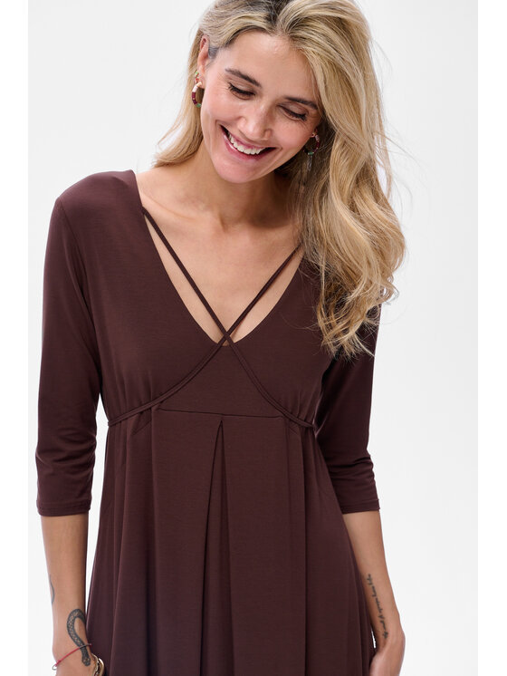 blue shadow blue shadow Sukienka codzienna Chloe Brązowy Regular Fit