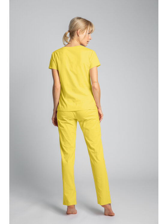 LaLupa LaLupa Piżama LA141 Żółty Comfort Fit