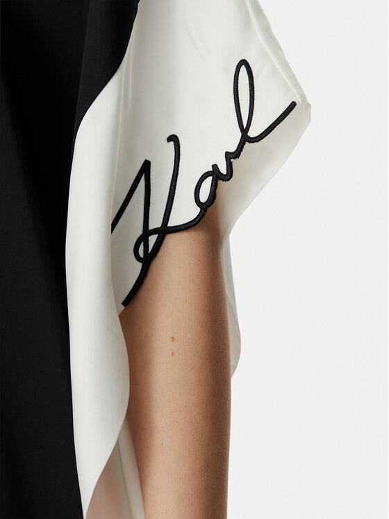 KARL LAGERFELD KARL LAGERFELD Kleid für den Alltag B2W13016 Schwarz Loose Fit