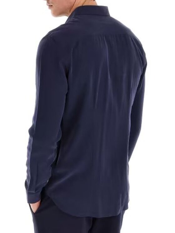 Guess Guess Koszula M3BH66WFS02 G7V2 Granatowy Slim Fit