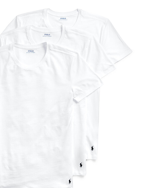 Polo Ralph Lauren Polo Ralph Lauren Set de tricouri﻿ Classic Crew 714830304003 Alb Regular Fit