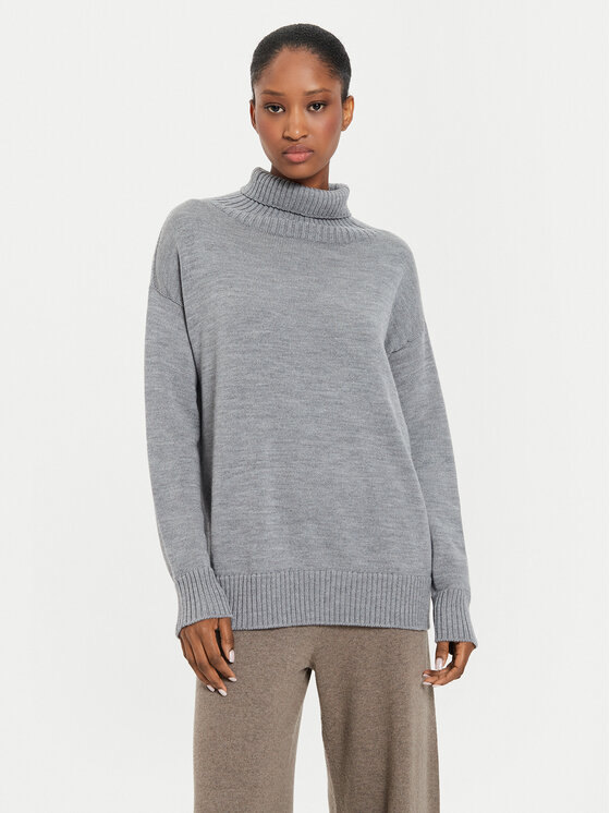 Max Mara Leisure Rolák Superbo 2426366148 Sivá Relaxed Fit