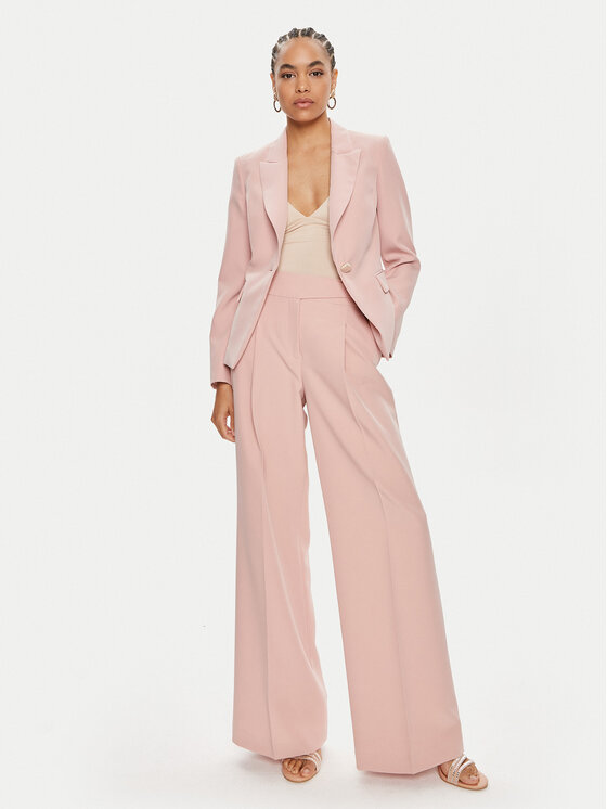 Liu Jo Liu Jo Hlače iz tkanine CA4200 T2200 Roza Relaxed Fit