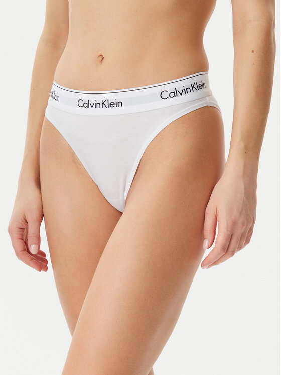 Calvin Klein Underwear Klasické nohavičky s vysokým pásom LV00QF8319 Biela