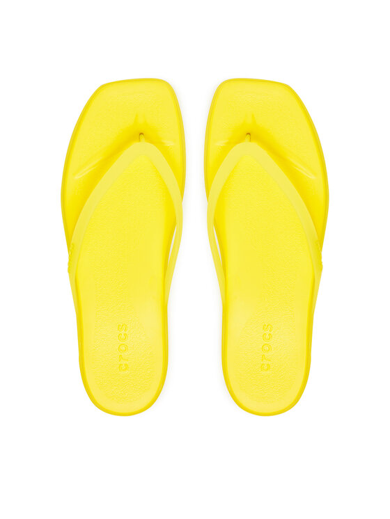 Crocs Crocs Šlepetės per pirštą Miami Frosted Flip 211474 Žalia