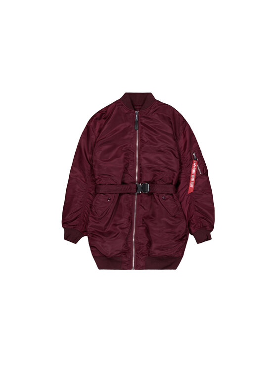 Alpha Industries Alpha Industries Kurtka bomber MA-1 Coat Bomber Jacket Women Bordowy Relaxed Fit