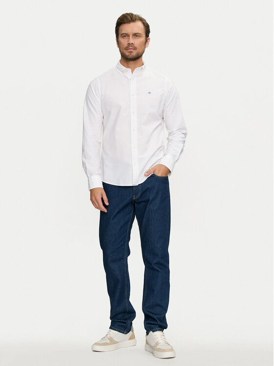 Gant Gant Košile 3000202 Bílá Slim Fit