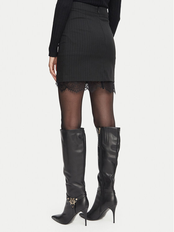 Morgan Morgan Fustă mini 262-JBOK.F Negru Slim Fit