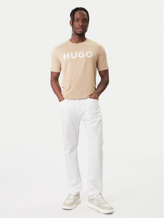 HUGO HUGO T-Shirt Dulivio 50467556 Béžová Regular Fit