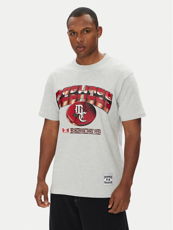 DC DC T-Shirt Change ADYZT05462 Szary Regular Fit