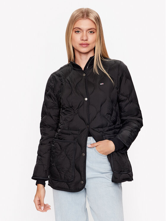 Tommy Jeans Geacă din puf DW0DW15837 Negru Regular Fit