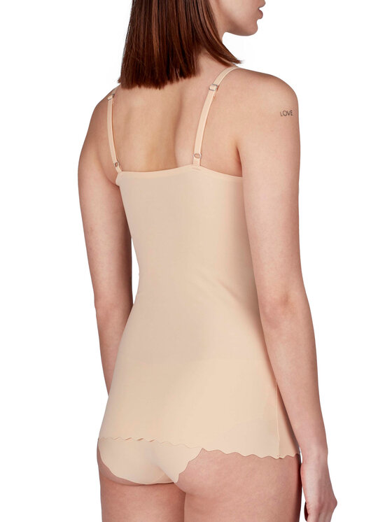 Skiny Skiny Tričko 084261 Béžová Slim Fit