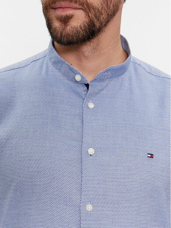 Tommy Hilfiger Tommy Hilfiger Cămașă Cl Stretch Dobby Sf Shirt MW0MW33821 Albastru Slim Fit