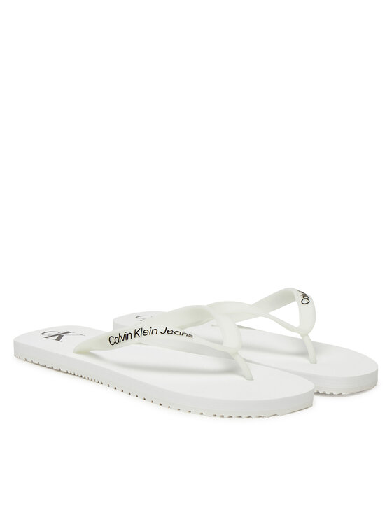 Calvin Klein Jeans Calvin Klein Jeans Flip flop Beach Sandal Transparent Tpu YM0YM01267 Alb