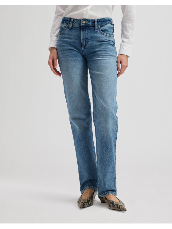 Lee Lee Jeansy LONDON Niebieski Straight Leg