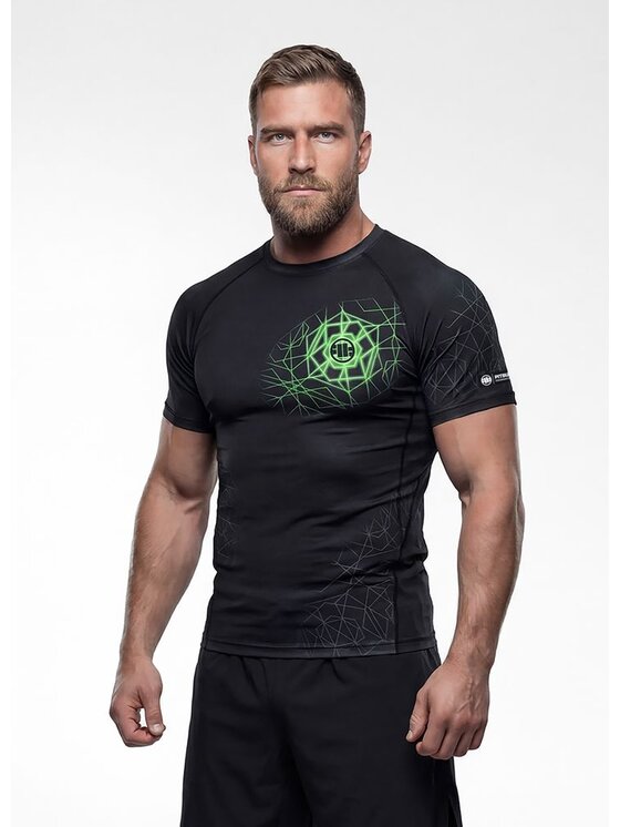 PITBULL PITBULL Koszulka techniczna RAY Zielony Regular Fit