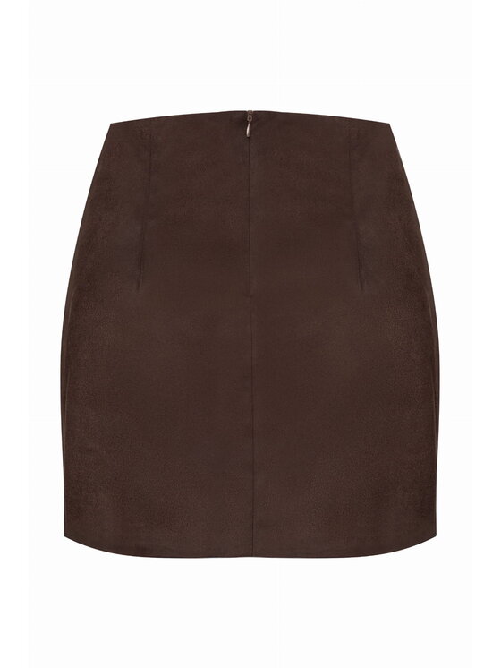 Magda Matyja Magda Matyja Spódnica Carla Shirt Brązowy Slim Fit