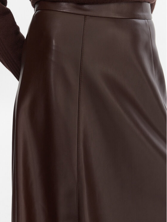 Marella Marella Suknja od imitacije kože Vally 2525776022 Tamnocrvena Regular Fit
