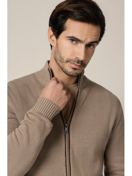 Lancerto Lancerto Sweter Algar SW073225000034 Beżowy Regular Fit