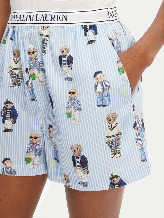 Polo Ralph Lauren Polo Ralph Lauren Kratke pidžama hlače 4P0119 Plava Relaxed Fit