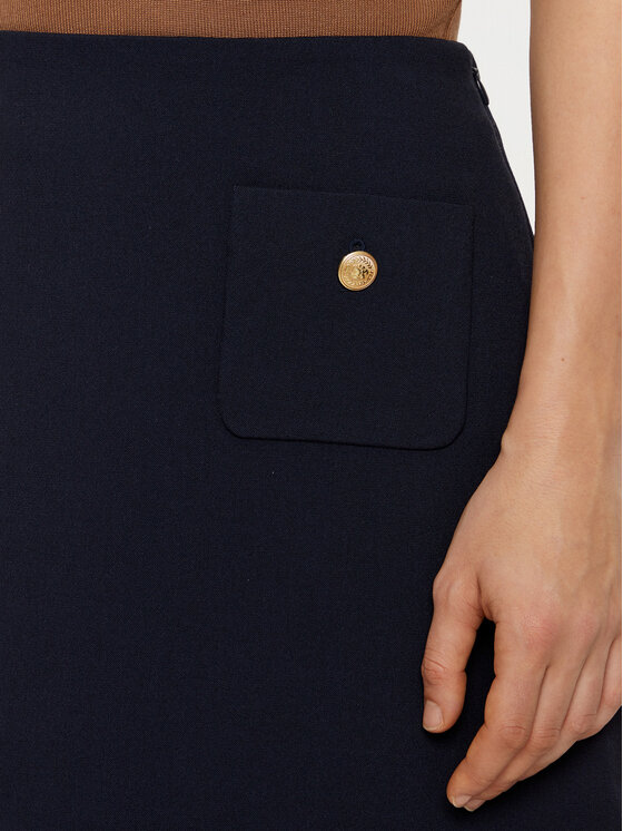 Tommy Hilfiger Tommy Hilfiger Spódnica mini WW0WW44994 Granatowy Regular Fit