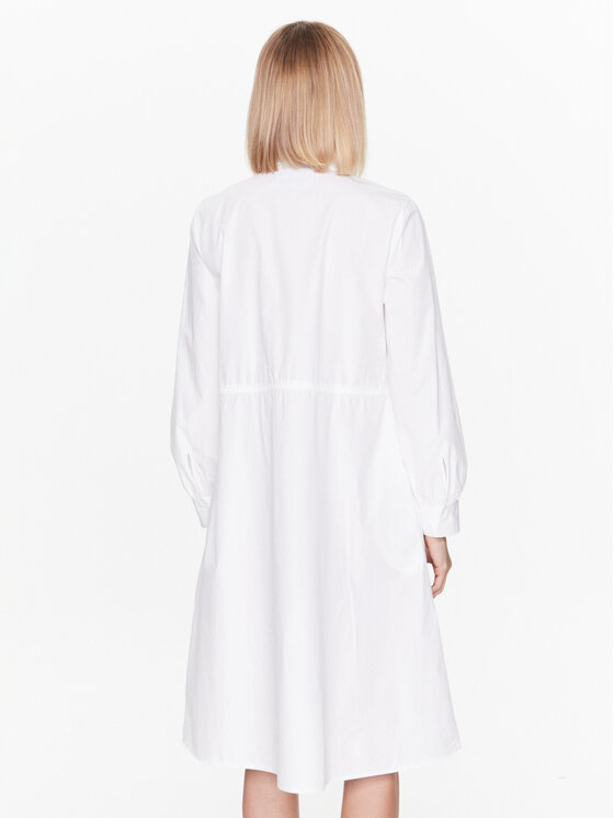 Tommy Hilfiger Tommy Hilfiger Rochie tip cămașă WW0WW39196 Alb Regular Fit