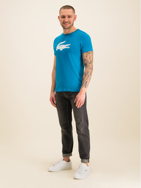 Lacoste Lacoste T-Shirt TH3377 Niebieski Regular Fit