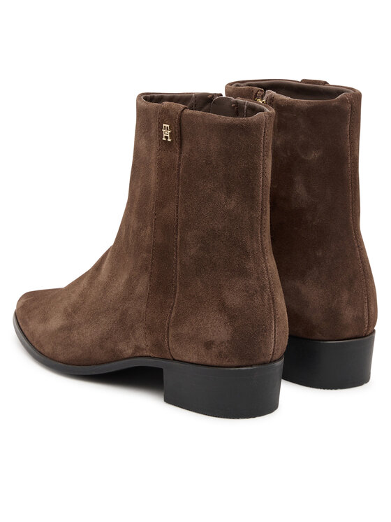 Tommy Hilfiger Tommy Hilfiger Ботильйони Pointy Zip Bootie FW0FW08981 Коричневий