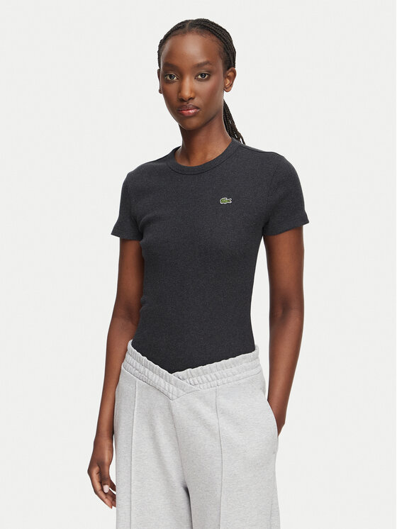 Lacoste Tricou TF5538 Negru Regular Fit