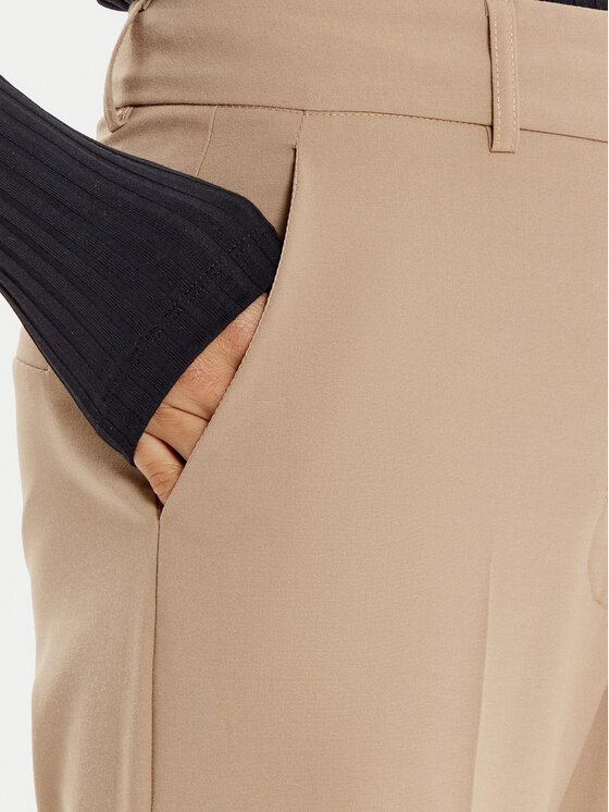 ACCESS FASHION ACCESS FASHION Spodnie materiałowe 44-5064-118 Beżowy Straight Fit