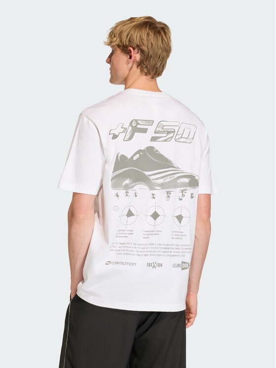 adidas adidas T-Shirt SHORT SLEEVE F50 GRAPHIC TEE Biały Regular Fit