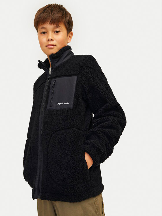 Jack&Jones Junior Jack&Jones Junior Prijelazna jakna Teddy 12261341 Crna Regular Fit