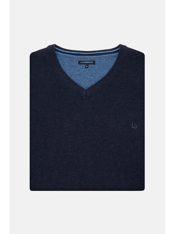Lancerto Lancerto Sweter Lenny SW073223000034 Granatowy Regular Fit