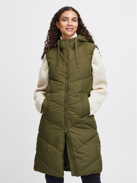 b.young Vestă 20813366 Verde Regular Fit